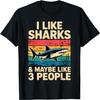 Cool Shark Art For Men Women Great White Hammerhead Shark T-Shirt(2)