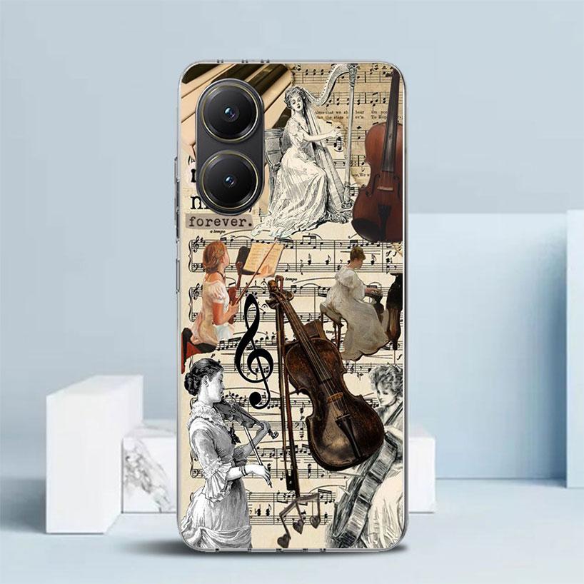 

Music Violin Soft Cover for Xiaomi Poco F7 Ultra X7 X6 X5 Pro M7 Phone Case Redmi 15 15C 13 13C 12 12C 10 10C Print Shell Poco X Xiaomi Poco M7 4G