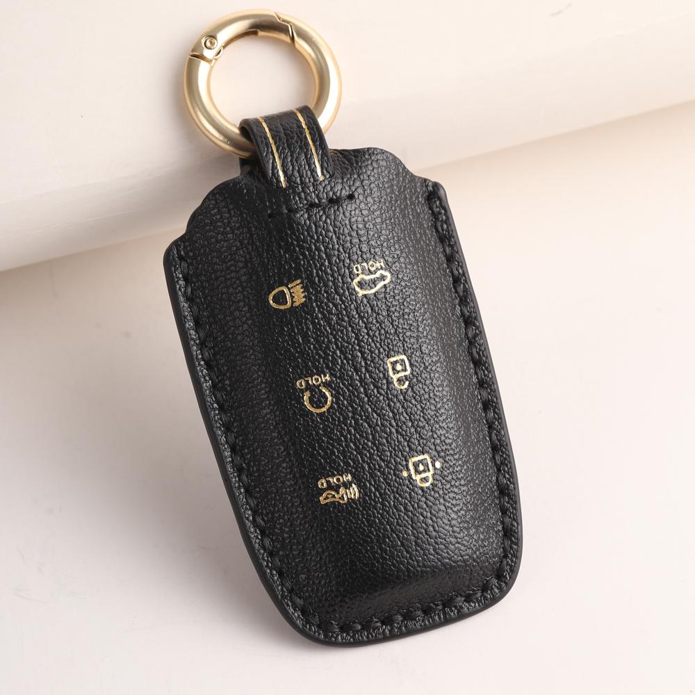 6 8 Bottons Leather Car Key Case Fob Cover For Hyundai Genesis G70 G80 G90 Gv70 Gv80 Eq900 Dh Bh G60 Accessorie