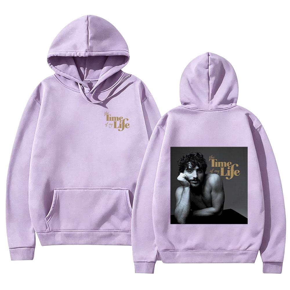 Benson Boone The Time of My Life Hoodies Retro Vintage Print Streetwear Men Fashion Women Casual Long Sleeve Pullover Sweatshirt