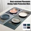 Prostírání z umělé kůže Tepelně odolné Protiskluzové Tepelná izolace Vodotěsný Obdélník Ochranná podložka jídelního stolu Dekorační podložka Kuchyňské potřeby