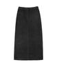 Siyajyu Sist9054 Semi-Flare Column Long Skirt_Charcoal