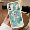 Phone Case: 2D Flat Design Suitable for Samsung Galaxy A34 A35 M05 M06 S20 S22 S21 FE Plus 5G Protective Case, Mini Astronaut, Perfect Christmas and H