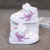Atmungsaktive High-Top Cartoon-Skateschuhe für Kleinkinder und Mädchen, Leichte und lässige weiße Sneaker