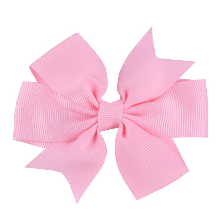 8x8cm 1PC Solid Color Grosgrain Ribbon Bows Clips Hairpin Girl's Hair Bowties Boutique Hair Clip Headwear Kids Hair Accessories