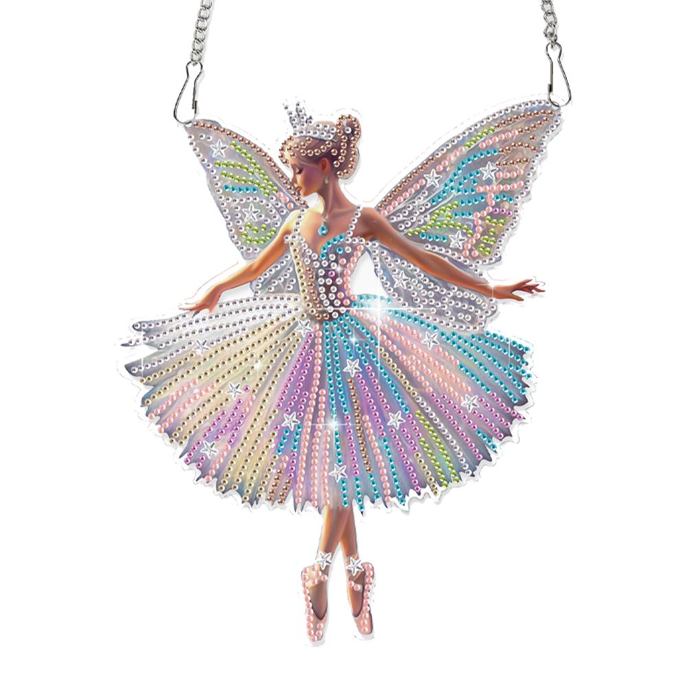 

2D Flat DIY Hanging Diamond Art Kits Diamond Painting Set Rhinestone Diamond Art Window Pendants DIY Home Decor Hanging Charm