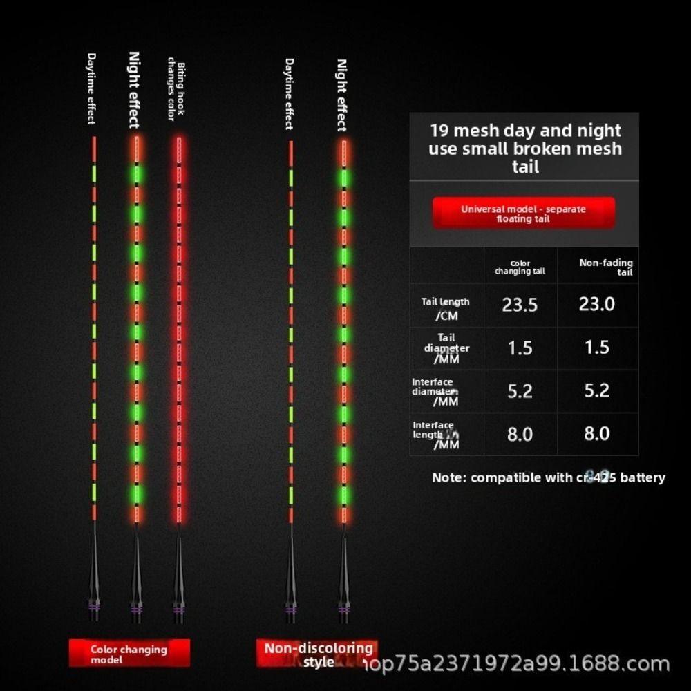 2 stuks Superheldere LED Slimme Dobber Top Lichtgevende Elektronische Dobbers Lichtgevende Dobber Buiten Vissen