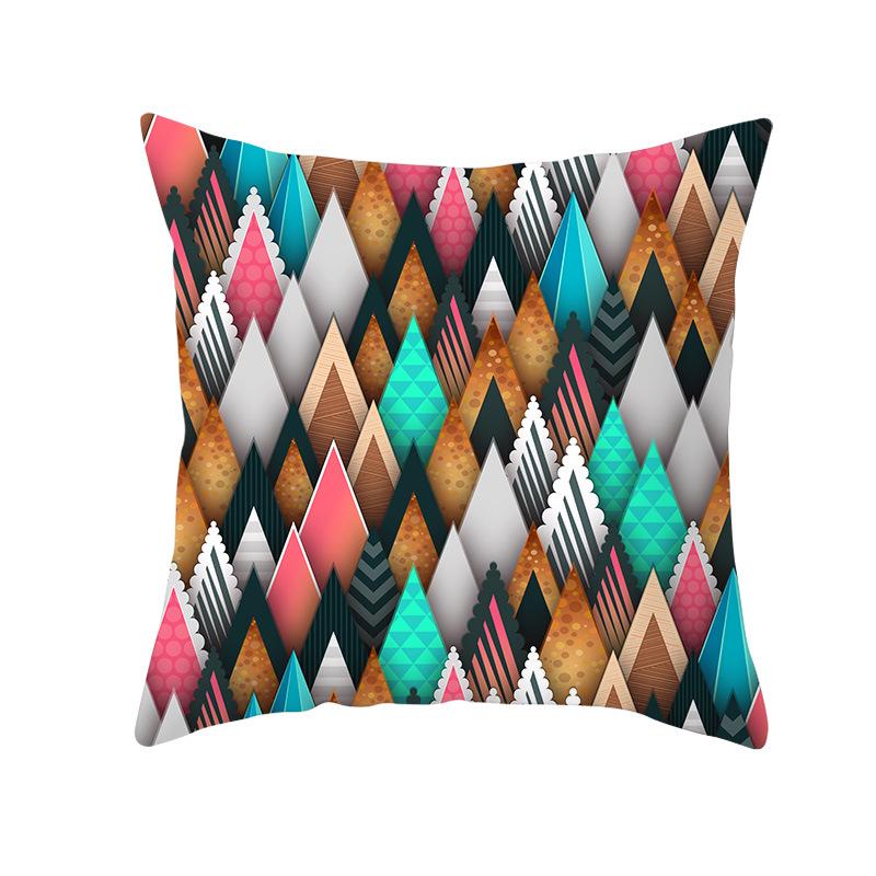 Household Products Colorful Printed Geometric Mirror Space Pillow Case Cushion Waist Pillow Case