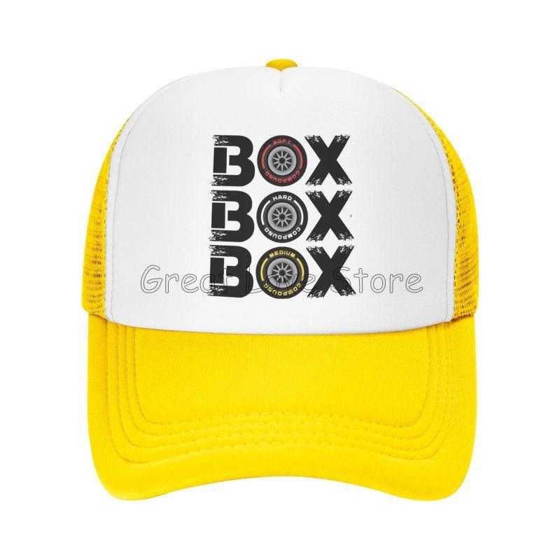 Box Box Box F1 Print Baseball Cap Formula 1 Summer Travel Caps for Unisex Women Outdoor Breathable Mesh Snapback Hats Trucker Hat