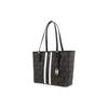 Michael Kors MK Jet Set Travel Monogramma Bianco e Nero a Strisce Grande Capacità Borsa a Spalla in Pelle Donna tote 35S1GTVT2B-BLACK-COMBO