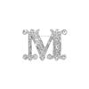 Versatile Letter M Brooch with Rhinestones for Suit Jacket, Fashion Pin