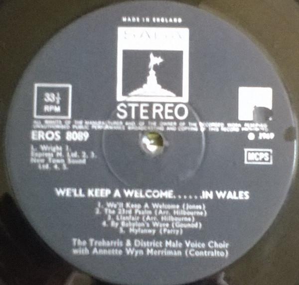 

Виниловая пластинка TREHARRIS DISTRICT MALE VOICE CHOIR Well Keep A Welcome In Wales EROS8089 SAGA EROS 1969 Великобритания КантриФолк Б/у