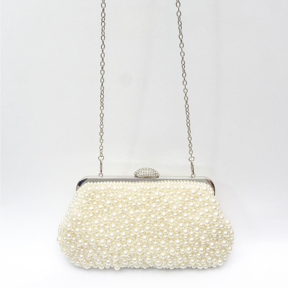 Evening Clutch Pearl Purse for Women, Party Clutches Bag Wedding Formal Handbags