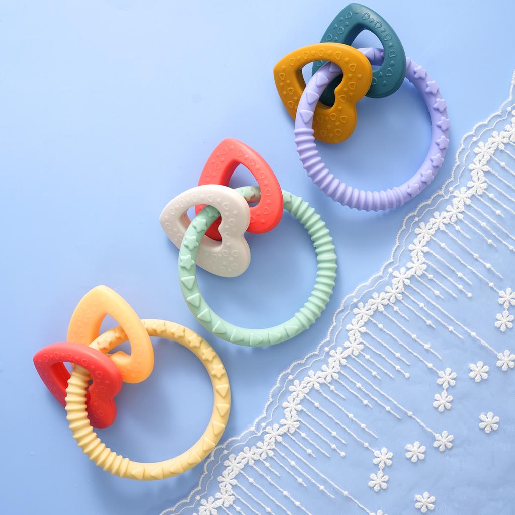 Color Kids 1 STÜCK Baby Silikon Beißring BPA-frei Kauspielzeug Niedliches Armband Neugeborenen Beißspielzeug Babyzubehör