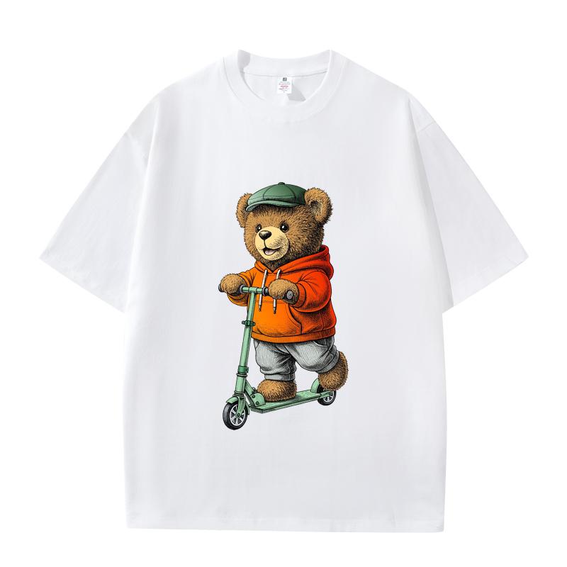 D06-16 MINISO 2026 Summer High-quality Printed Pure Cotton Shoulder Style Men's and Women's Round Neck Short Sleeved Couple T-shirt