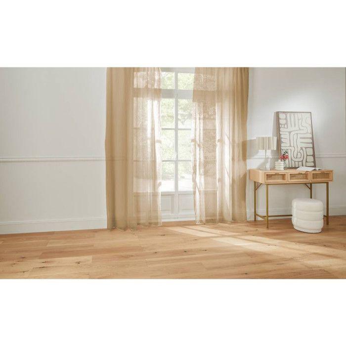 Lot de 2 voilages tissé "Mila" 140 x 240 cm Atmosphera - Lin -