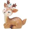 Natural Resin Sika Deer Ornaments Mini Cartoon Animal Crafts Cute Miniature Car Home Decorations