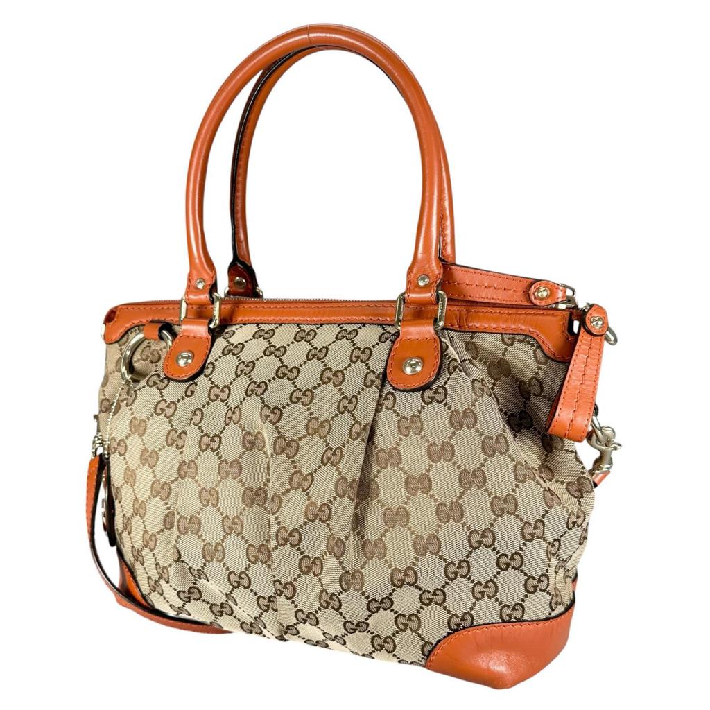 GUCCI Sukey 247902 Handbag Orange Women used