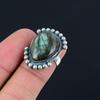 Sisters Day Deal Labradorite Gemstone Trendy Unique Ring Sterling Silver US 6