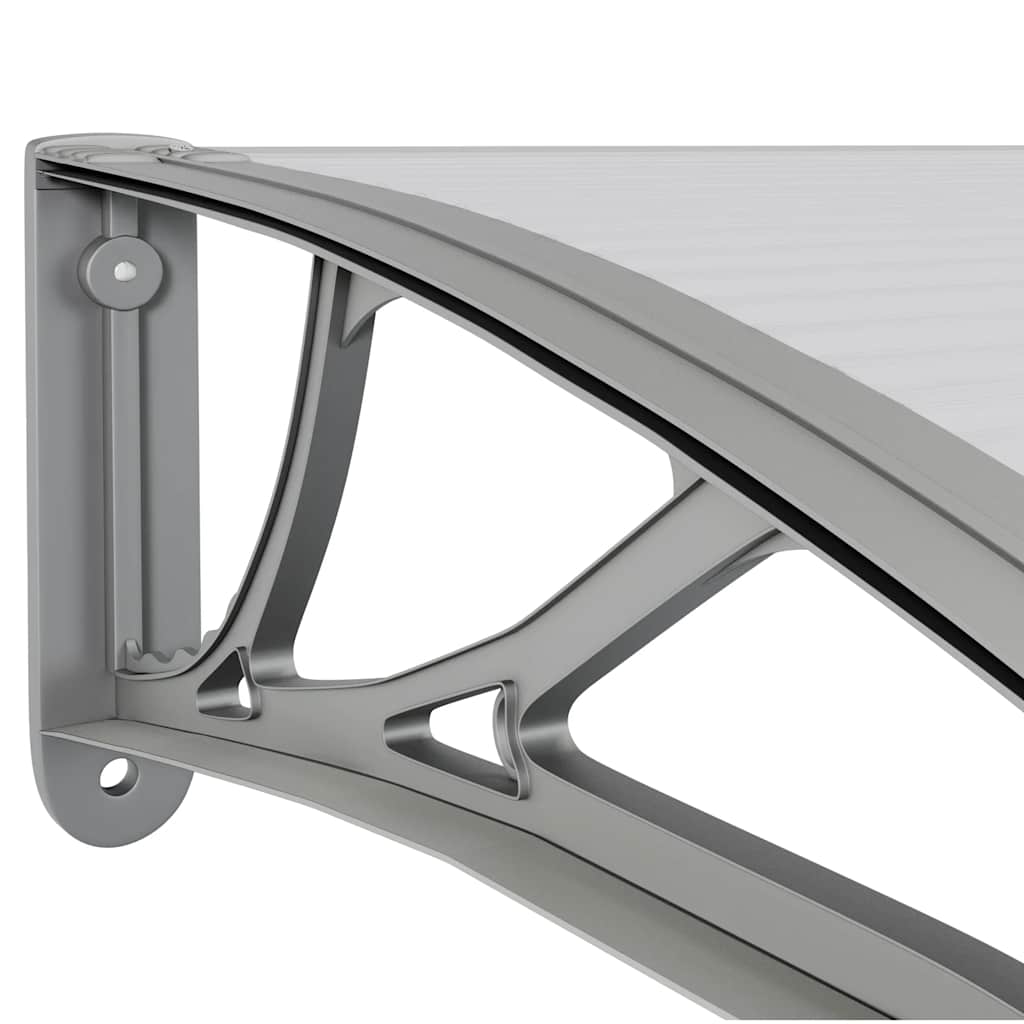 Vidaxl Door Canopy, Grey, 300X100 Cm, Polycarbonate