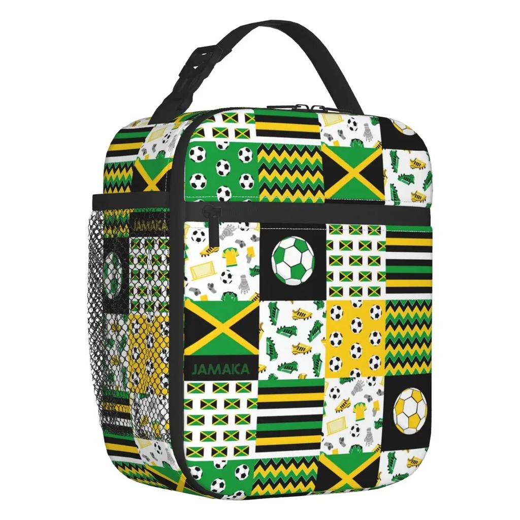 Custom Soccer Football Sport Pattern Lunch Bag Women Warm Cooler Insulated Lunch Box for Kids School Children