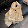 New Muslim Fashion Ladies Letter Print Hijab Tencel Cotton Gauze Scarf Elegance Sun Protection Shawl Decoration Wrap Headscarf
