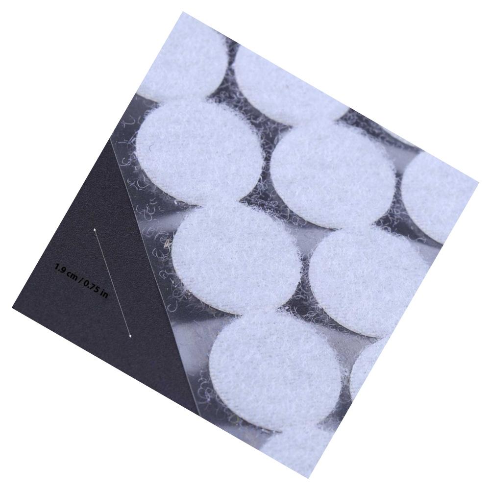 900 Pcs 10Mm Diameter Back Adhesive Tape White Waterproof Peel Stick Wall Decor Round Stickers Loop Hook Tape Diy