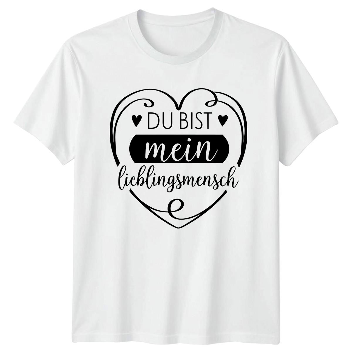 Du Bist Mein Lieblingsmensch T-Shirt German Sayings Valentines Day Gift For Him XXXXL