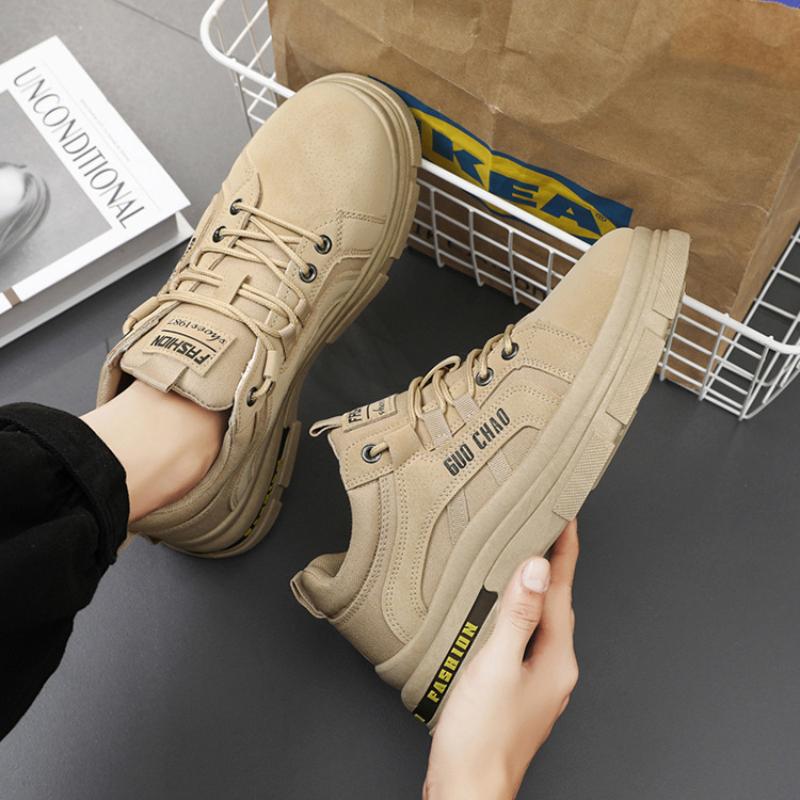 Men Casual Sneaker Outdoor Hiking Winter Shoes Light Non-slip Men Desert Ankle Boots for Men Designers PU Leather Bota Masculina