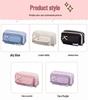 Pencil Case for Girls - Stylish, Soft, Large Capacity, Dirt-Resistant, Multifunctional Oxford Stationery Bag