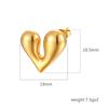 Ins High-end Retro Stainless Steel Love Earrings, Simple Trend Light Luxury Women's 18K Color-preserving Ear Jewelry