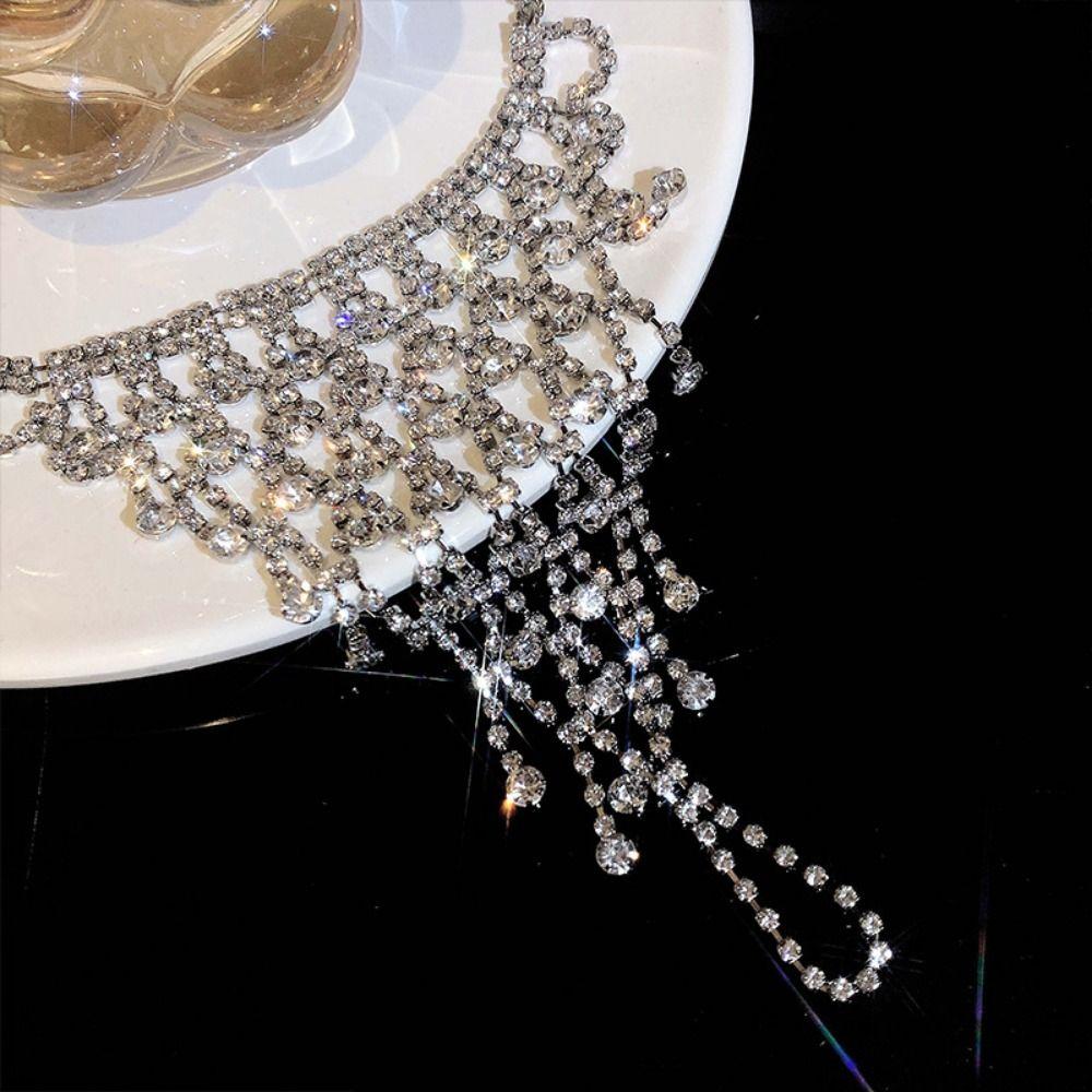 Trendy Tassel Bracelet Creative Finger Bangle Bracelet Rhinestone Bracelet  Bridal Accessories