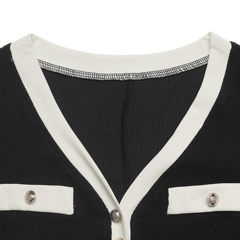 Elegant Vintage Knit Midi Dress Women V-Neck High-Waist A-Line Long Sleeve