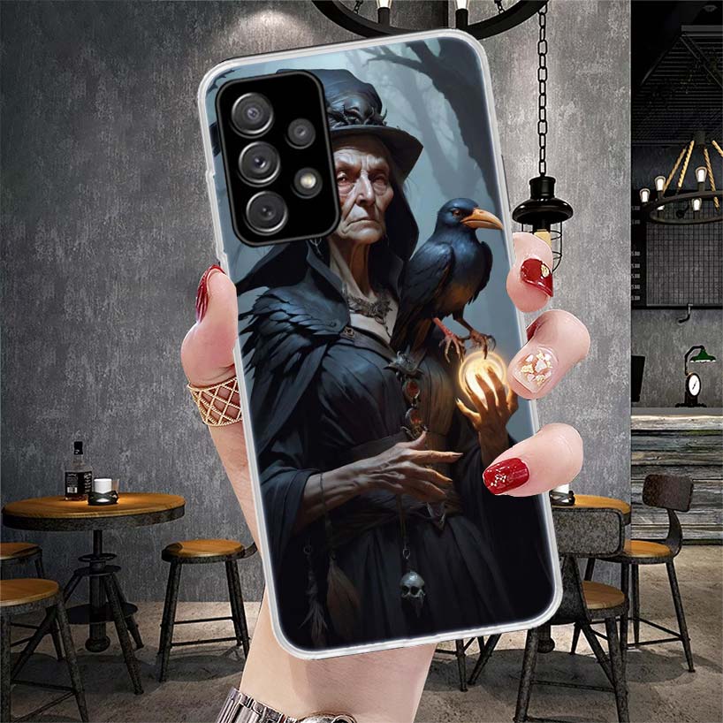 Halloween Moon Witch Horror Soft Phone Case For Samsung Galaxy S22 S23 S24 S25 Edge S26 Ultra S20 FE S21 Plus + Fundas Coque Gal