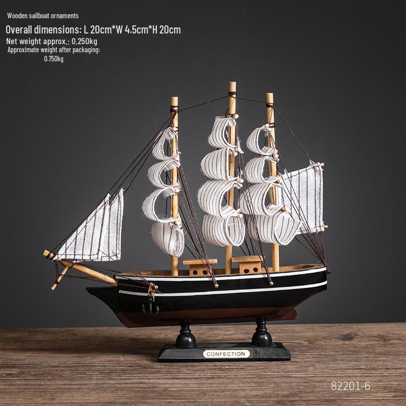 Smooth Sailing Boat Model: Desktop & Bookshelf Ornament for Home Decor