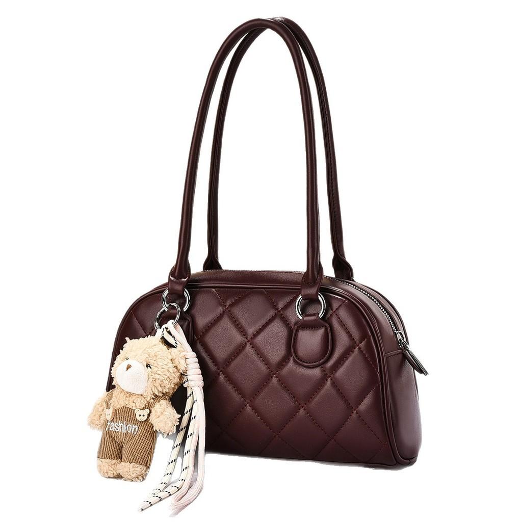 City Style Pu Bag With Stitching Details And Inner Storage For Casual Outings