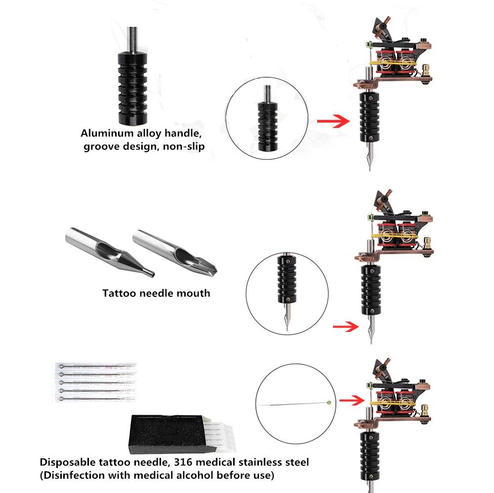 TATTOOSET ROTARY KOMPLETTSET Profi Tattoo-Kit Tattoomaschine Nadeln Netzteil 232569977246