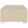 Bed Frame without Mattress Cream 100x200 cm Fabric