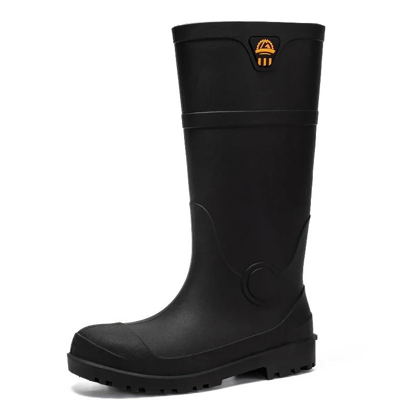 

Men s Rain Boots Outdoor Non-slip Fishing Boot Steel Toe Waterproof Work Boots Mid-calf Rubber Boots for Men Platform RainBoots 39