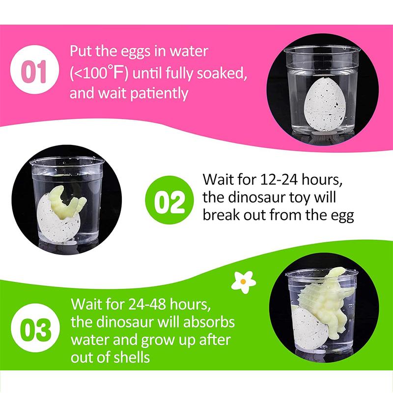 10/20pcs Magic Dinosaur Egg Toy Hatching Growing In Water Grow Eggs Animal Breeding Process Educational Toys Funny Gifts TMZ