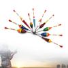 10Pcs Fishing Float Set Buoy Bobber Vertical Buoy Fish Fishing Tackle Float Lure Tools Size Flu R4H3