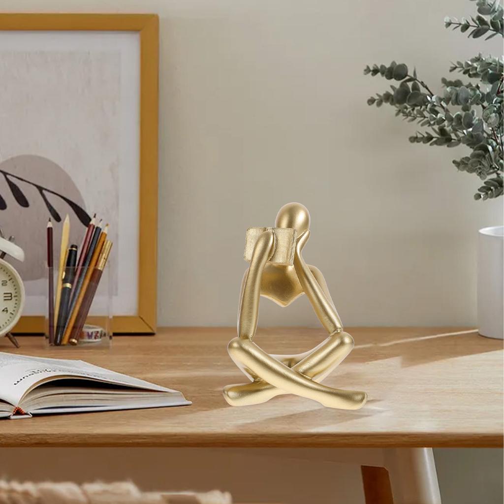 Statue Ornaments Home Decor Decoration Abstract Figure Living Room Resin Table Figurines Woman Book