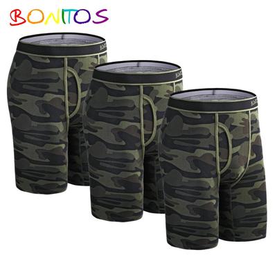 3 Pezzi Mutande Lunghe da Uomo Cotone Stampate Boxer Intimo Comodo da Uomo