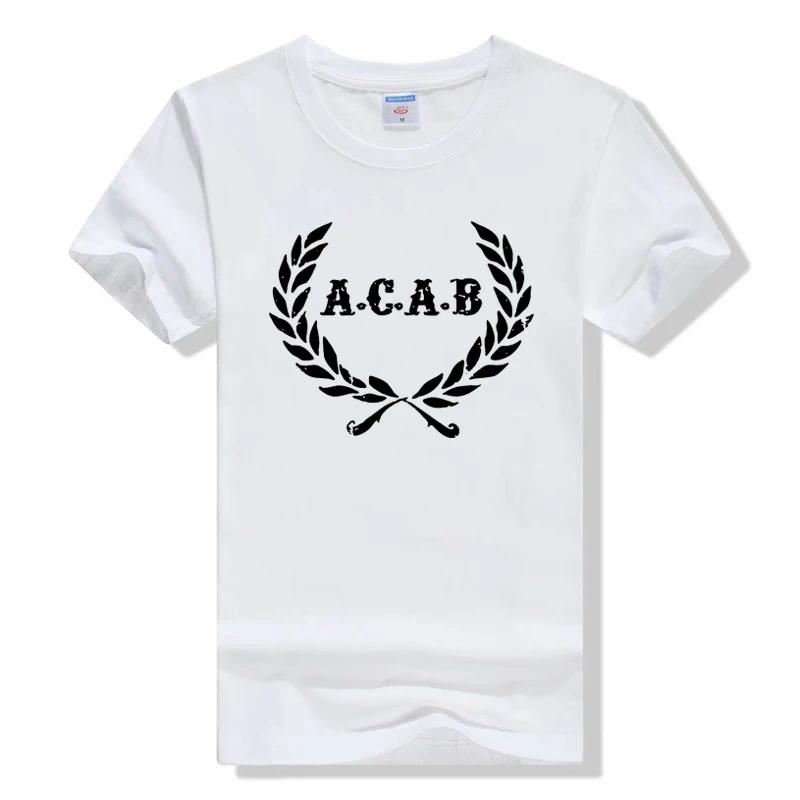 Acab T Shirt A C A B Football ACAB Soccer Unisex T-Shirt Print Tee Shirt Cotton Funny Short Sleeve Beach Tshirt