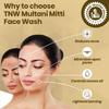 THE NATURAL WASH Multani Mitti with Ayurvedic Wisdom of Sandal Wood, Aloe Vera, Kashmiri Kesar Face Wash for Men and Women (100 ml)