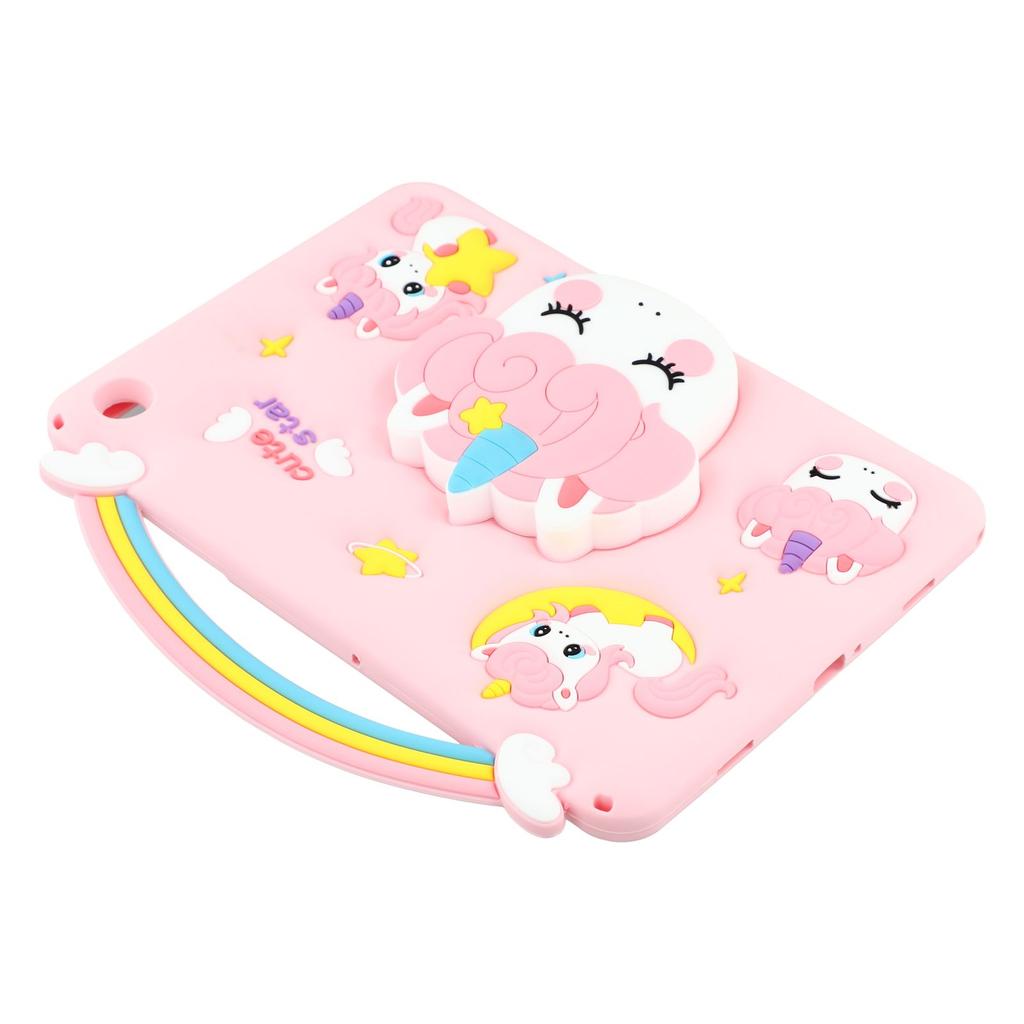 Pro Samsung Galaxy Tab A9+ Pouzdro Rukojeť Jednorožec Zatahovací Stojánek Silikonový Kryt na Tablet s Ramenním Popruhem