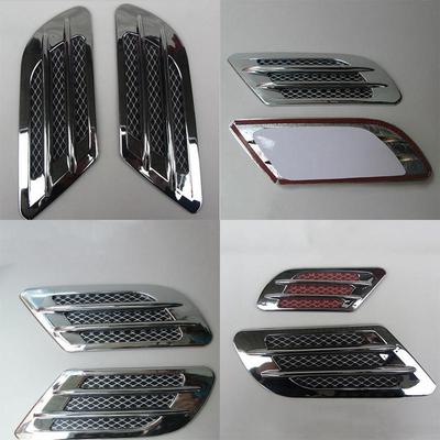 Car Side Air Flow Vent Hole Cover Fender Intake Grille Duct Decoration Sticker
