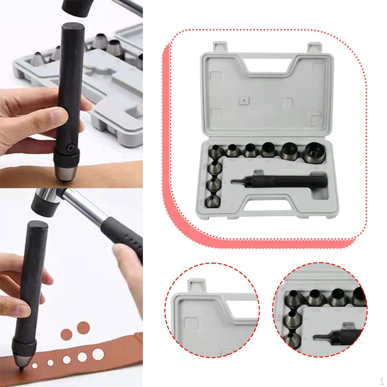 

Hole Punch Set Heavy Duty Accessories Multifunction Manual Tool Leathercraft Working Hollow