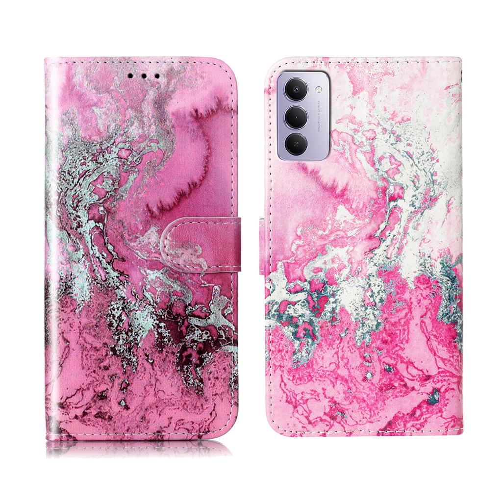 Dla Xiaomi Redmi 15 5G (Światowy) (169mm) Etui Stand Marmurkowe Malowane Folio Klapka Skórzany Portfel Pokrowiec na Telefon