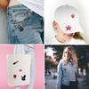 Wind Chime Embroidery Cloth Sticker Cute Bulldog Bag Decorative Patch Sticker Art Embroidery Label Red Lip Stamp Sticker